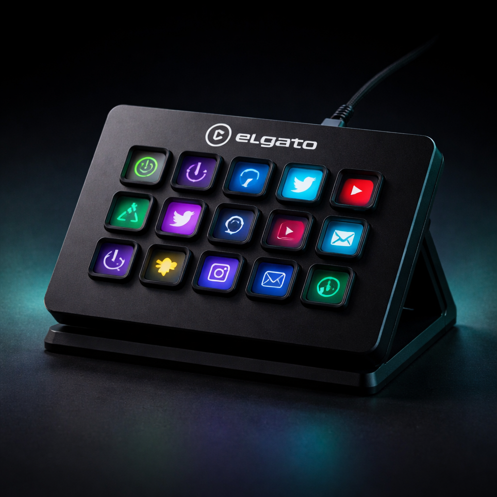 Contrôleur streaming Elgato Stream Deck MK.2 avec 15 touches LCD