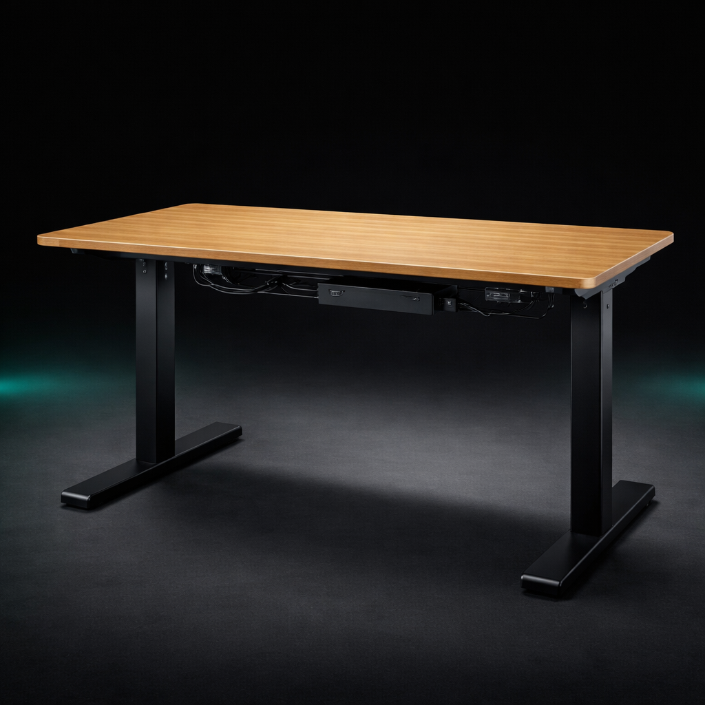 Bureau assis-debout électrique FlexiSpot E7 Pro avec plateau bambou