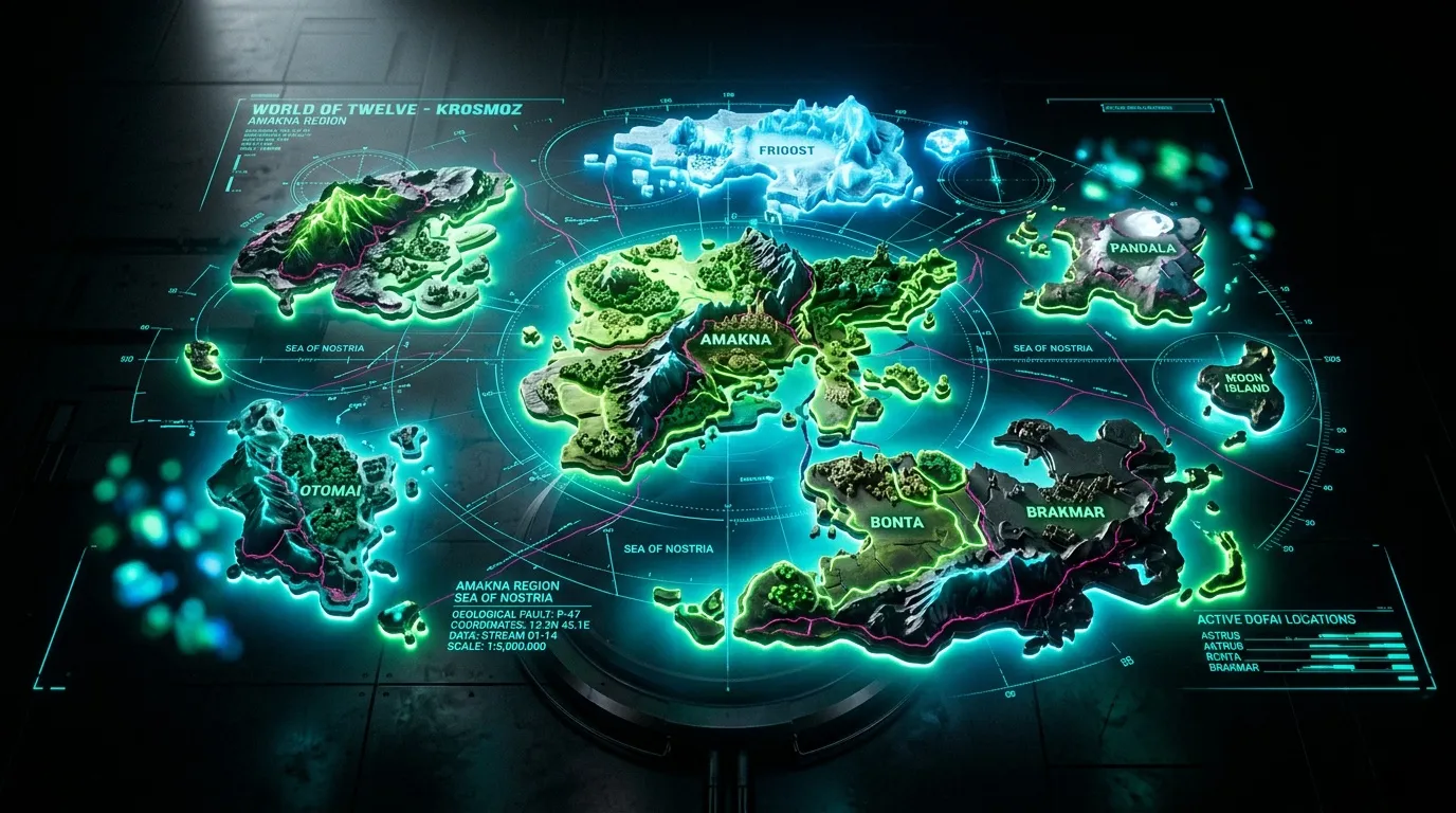 Carte du monde Dofus : la map complète