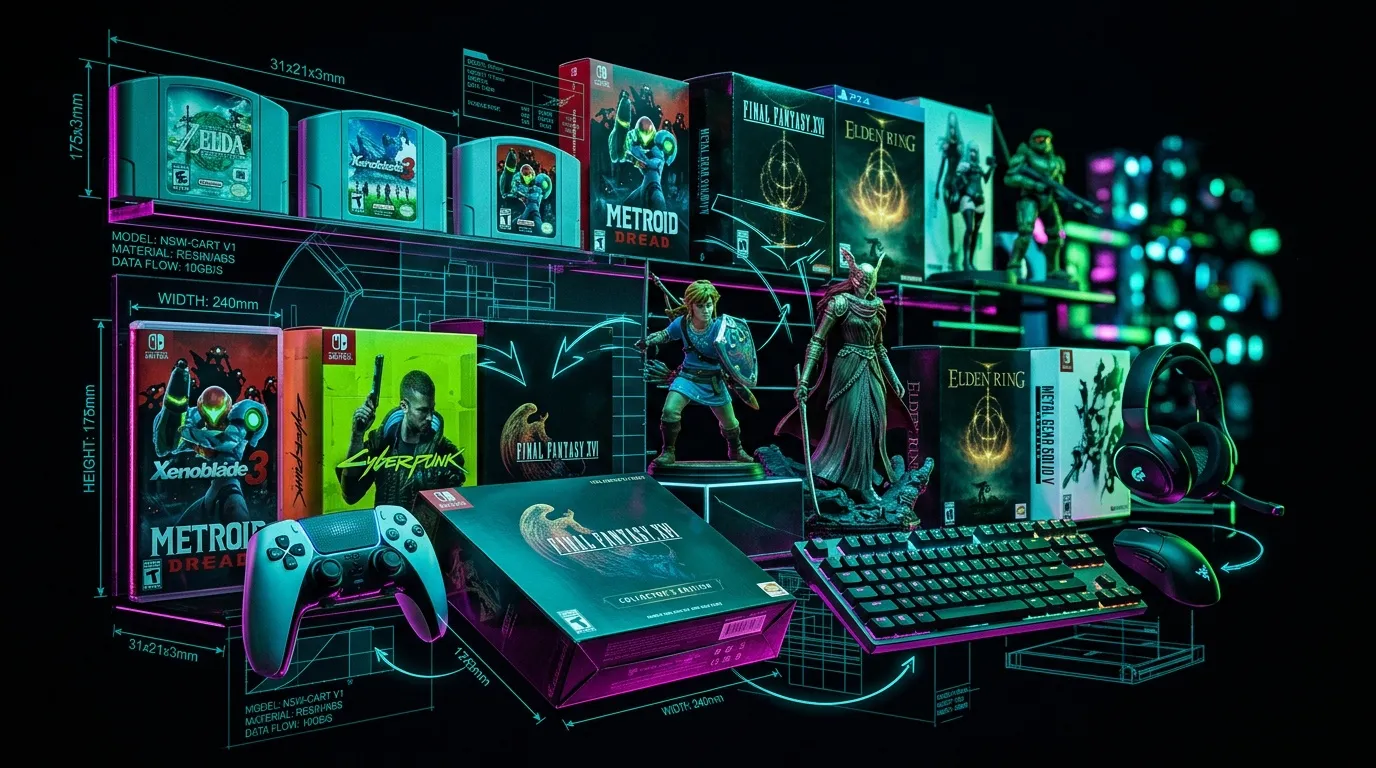 Boutique gaming shop : jeux vidéo et produits dérivés