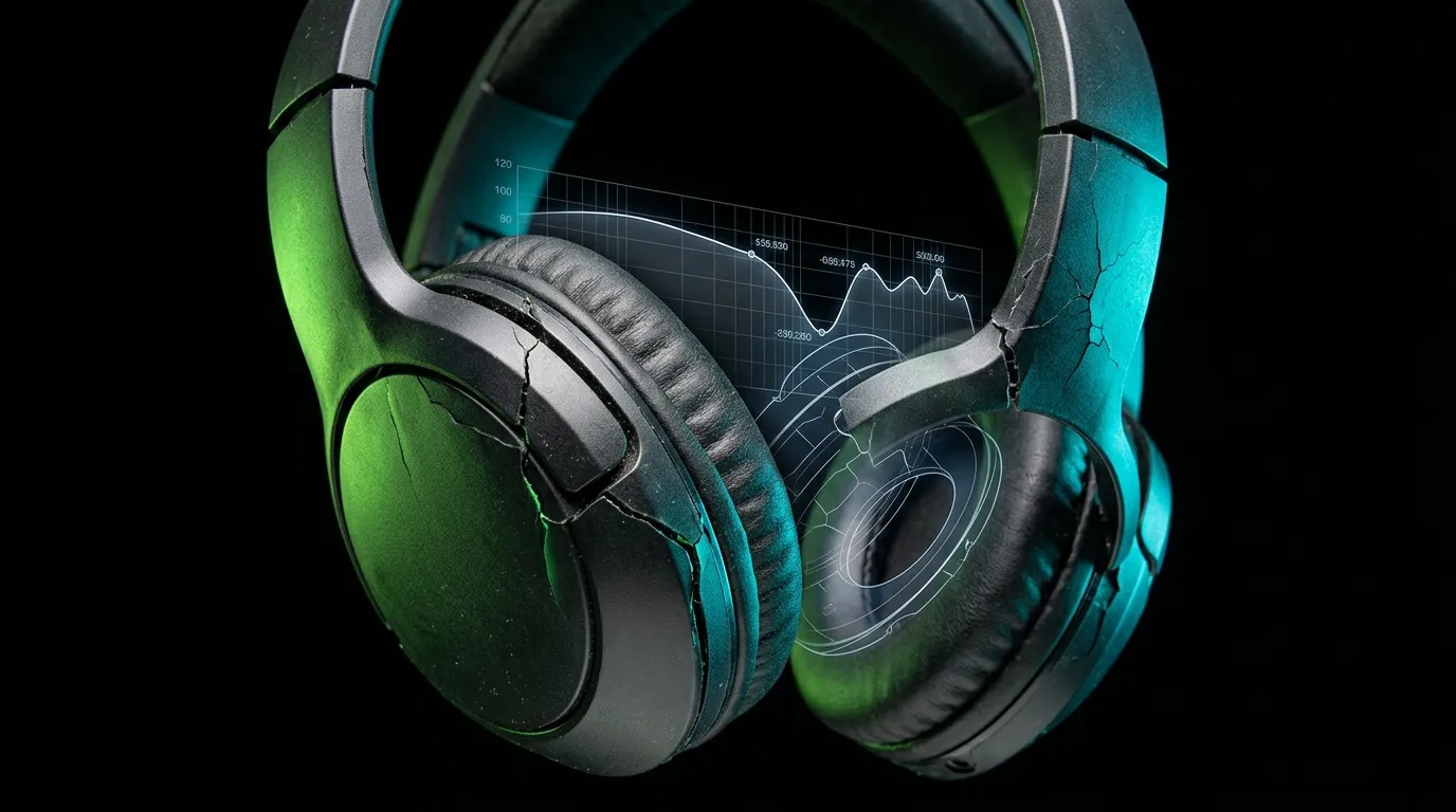 Casque gris avec éclairage vert-cyan et graphiques numériques holographiques
