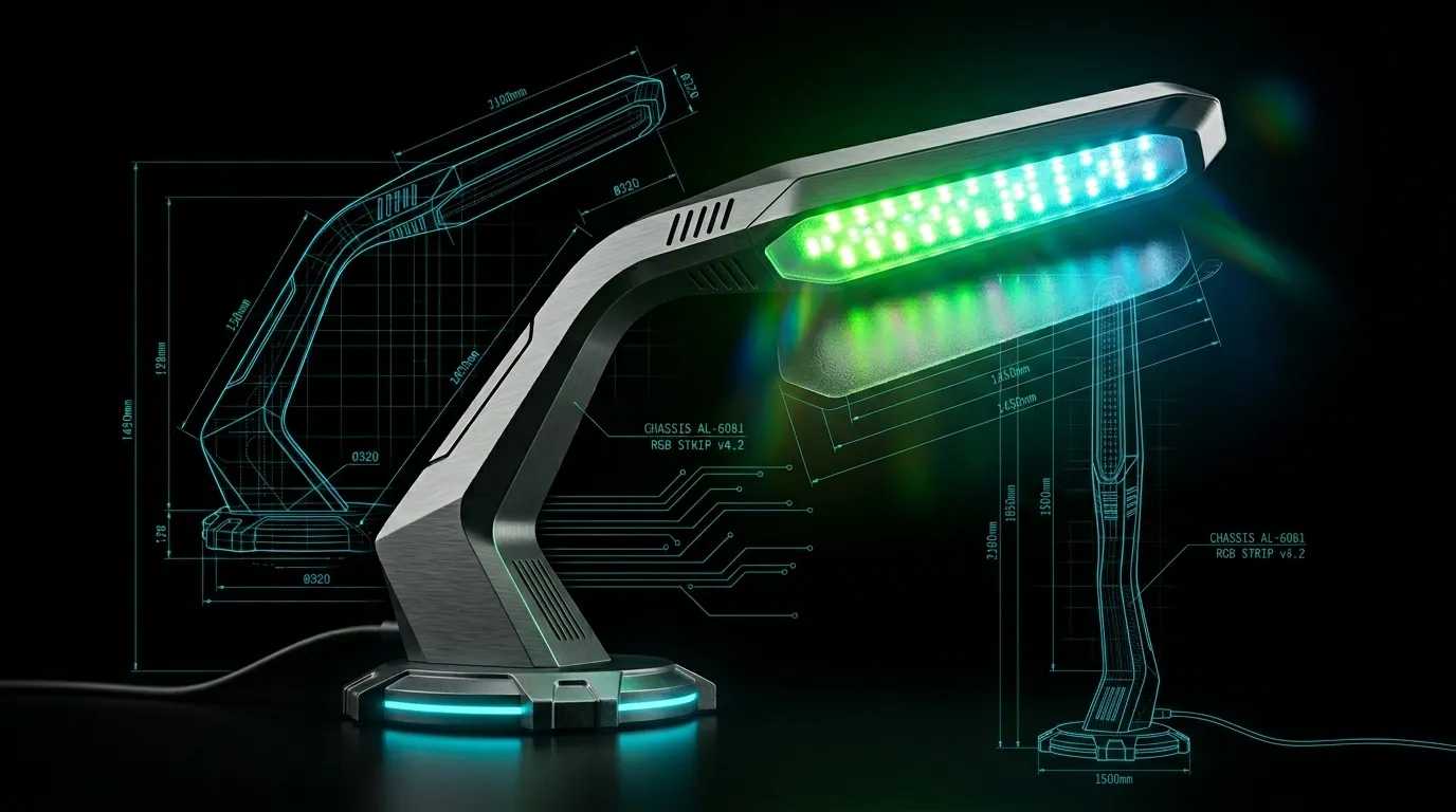 Lampadaire gaming : éclairage LED RGB pour salle de jeu